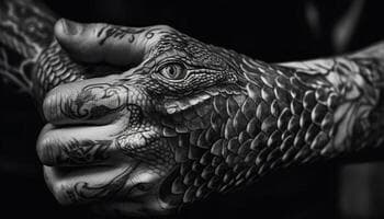 The tattoo of the year 2021 is a snake head tatoo with a realistic look.